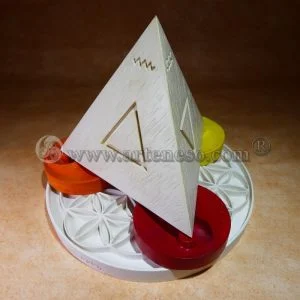 QUANTUM DE PTAH (Dynamique de Vie) 3 Tao 3D ® (peints) Tétraèdre des 4 éléments