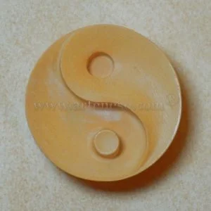 Yin Yang jaune – Tao 3D ®  (6cm) Élément FEU